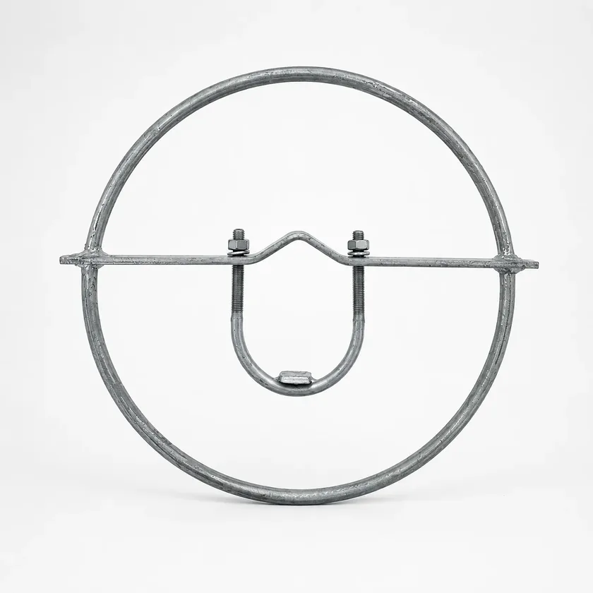clamp pole head ring iron
